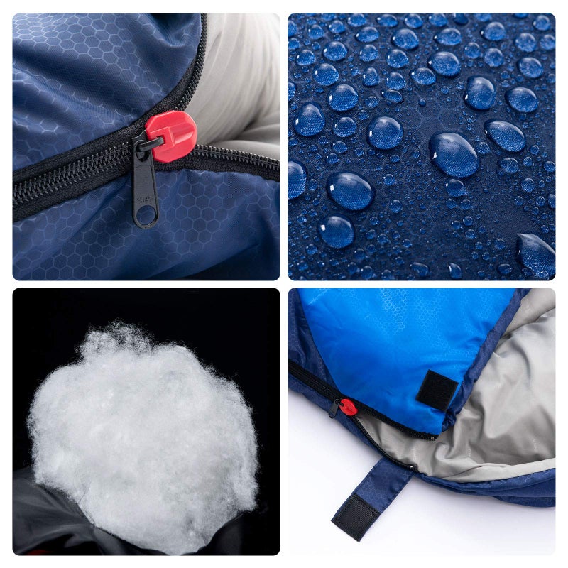BISINNA Sleeping Bag with Pillow - 4 Season Backpacking Sleeping Bag Lightweight Waterproof Warm and Washable for Adults, Kids, Women, Men's Outdoors Camping, Hiking, Mountaineering - Image 4